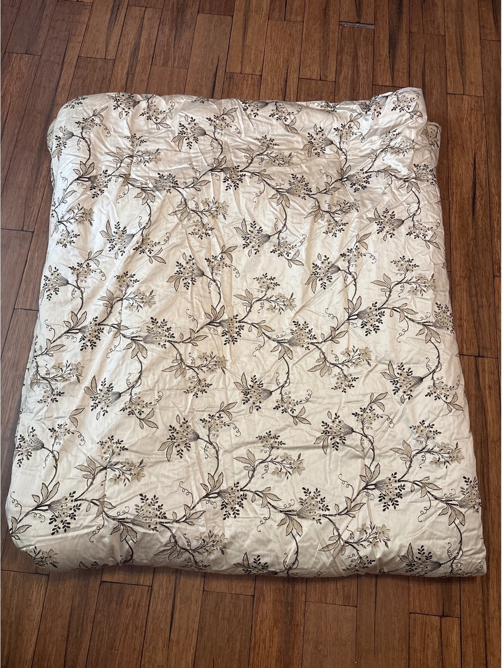 Lauren Ralph Lauren Plage d'Or Floral Sateen Beige Brown King Size Comforter
